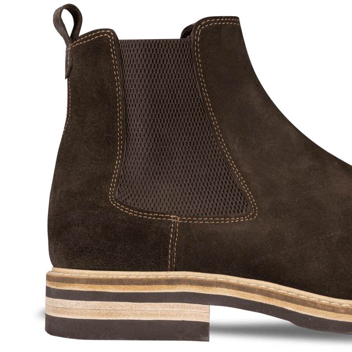 Berwick: Chelsea Boots Homme - Daim Marron - Bleather Maroc