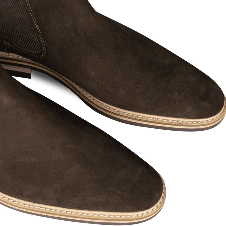Berwick: Chelsea Boots Homme - Daim Marron - Bleather Maroc