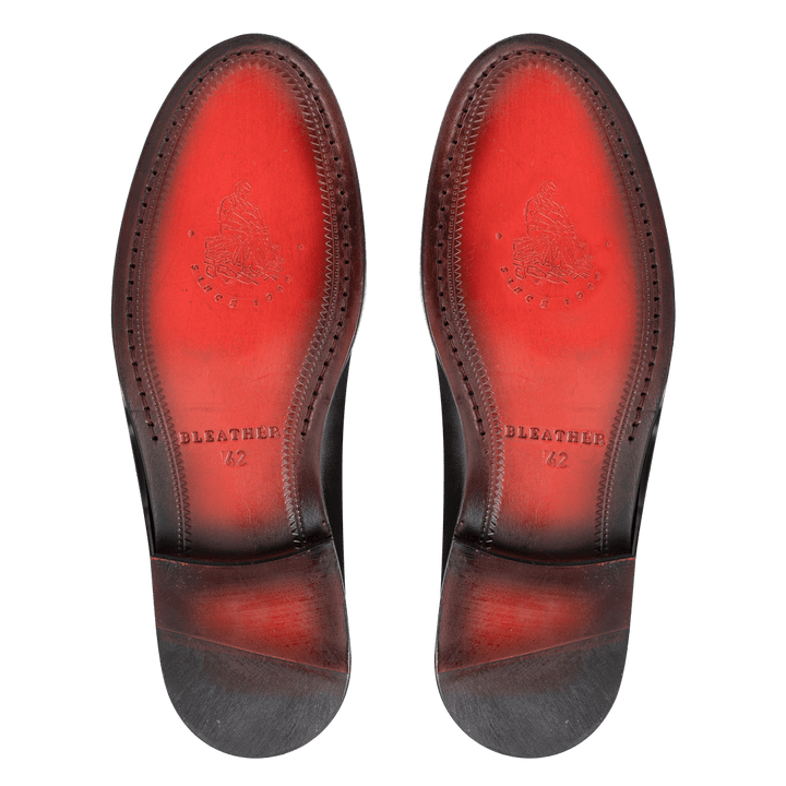 Beverley: Mocassin Homme - Cuir Noir - Bleather Maroc