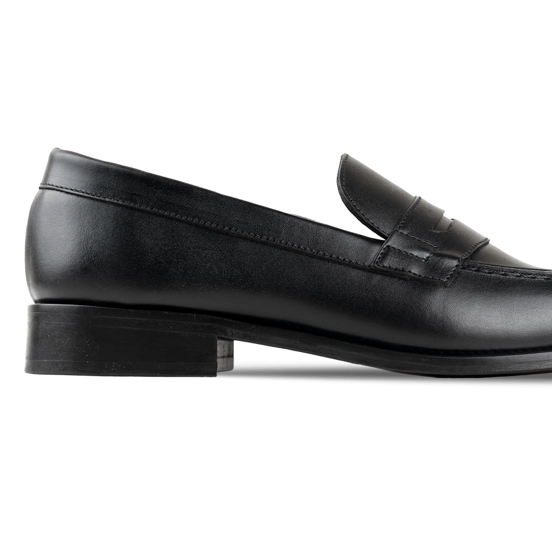 Beverley: Mocassin Homme - Cuir Noir - Bleather Maroc