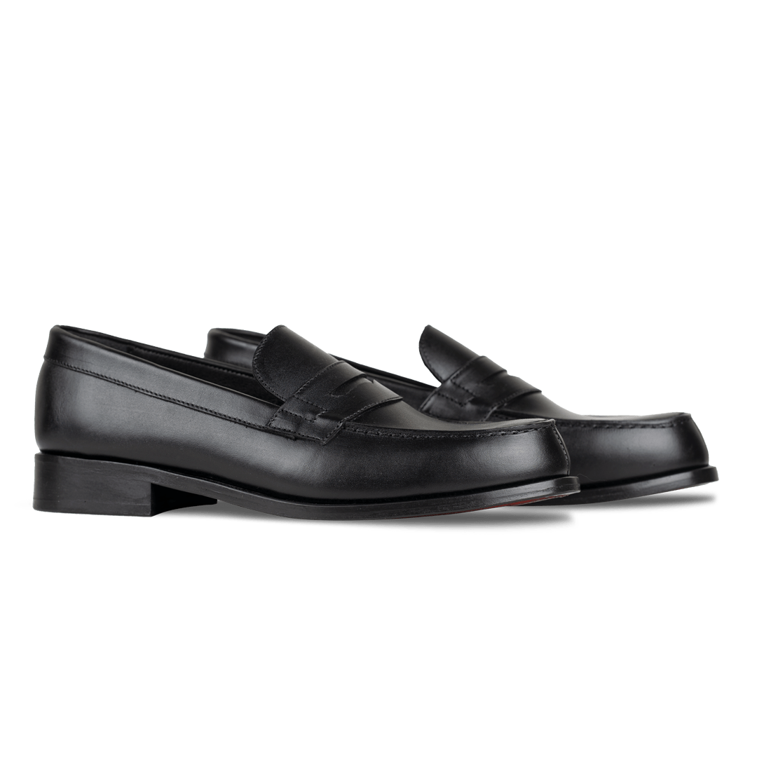 Beverley: Mocassin Homme - Cuir Noir - Bleather Maroc