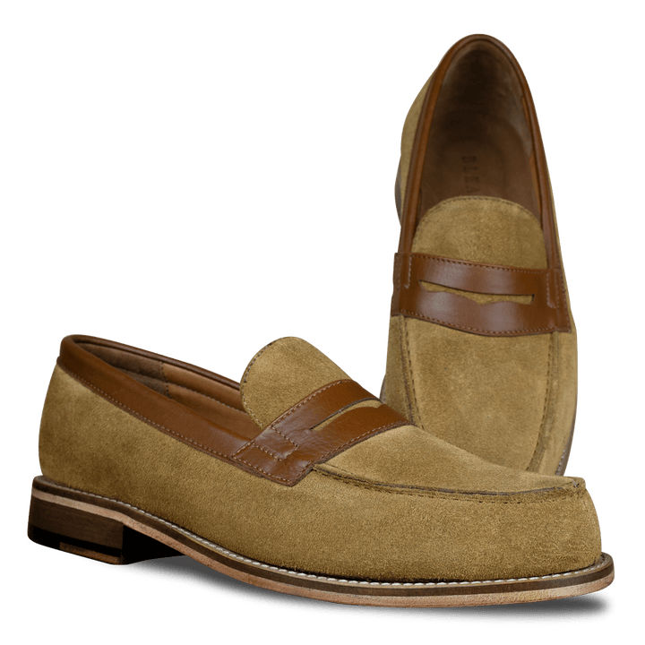 Beverley: Mocassin Homme - Daim Beige - Bleather Maroc