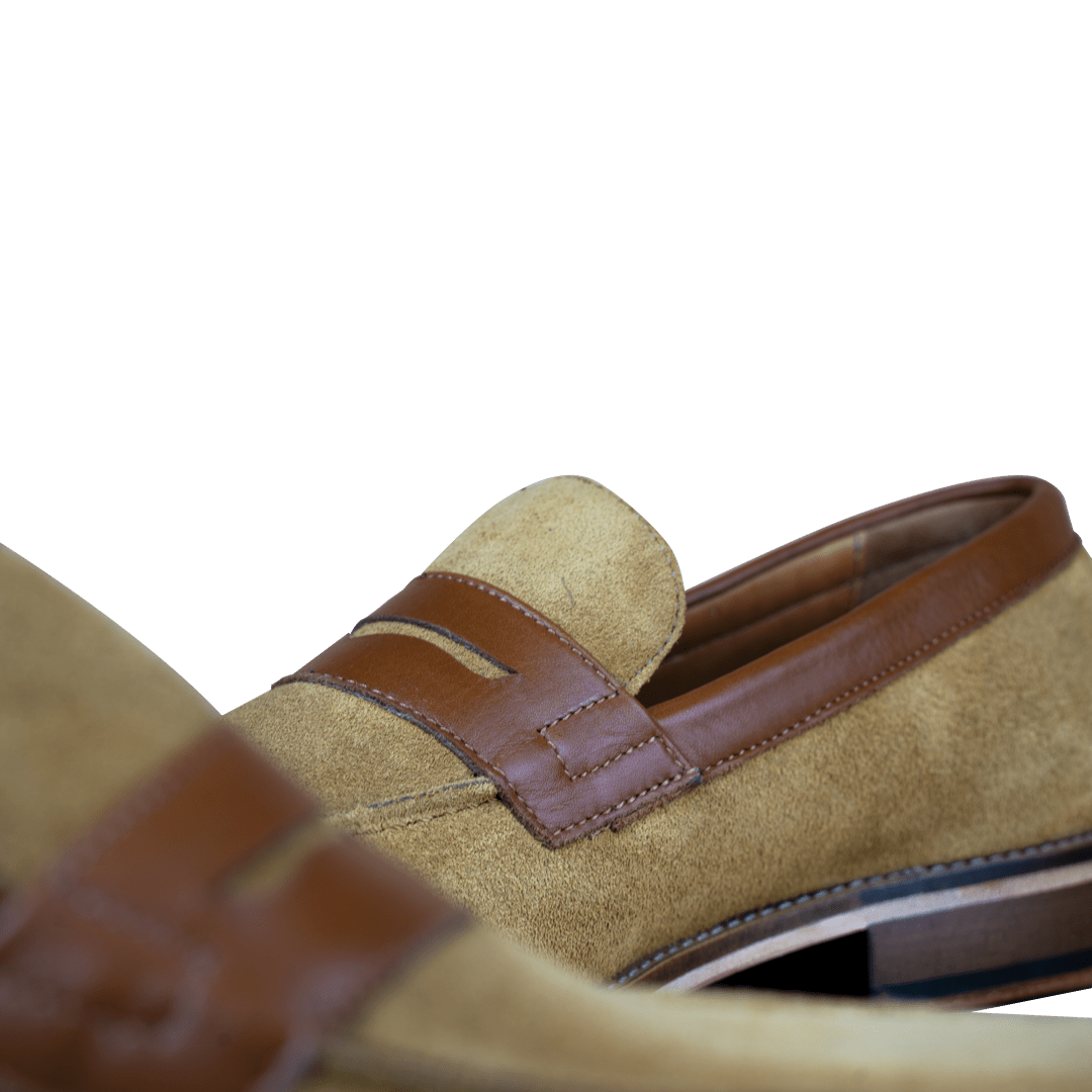 Beverley: Mocassin Homme - Daim Beige - Bleather Maroc