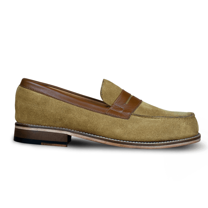 Beverley: Mocassin Homme - Daim Beige - Bleather Maroc
