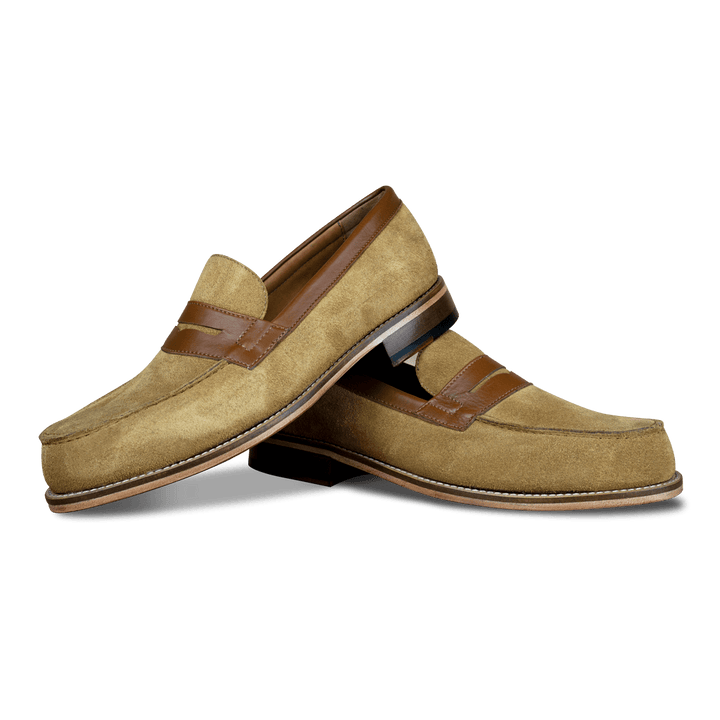 Beverley: Mocassin Homme - Daim Beige - Bleather Maroc