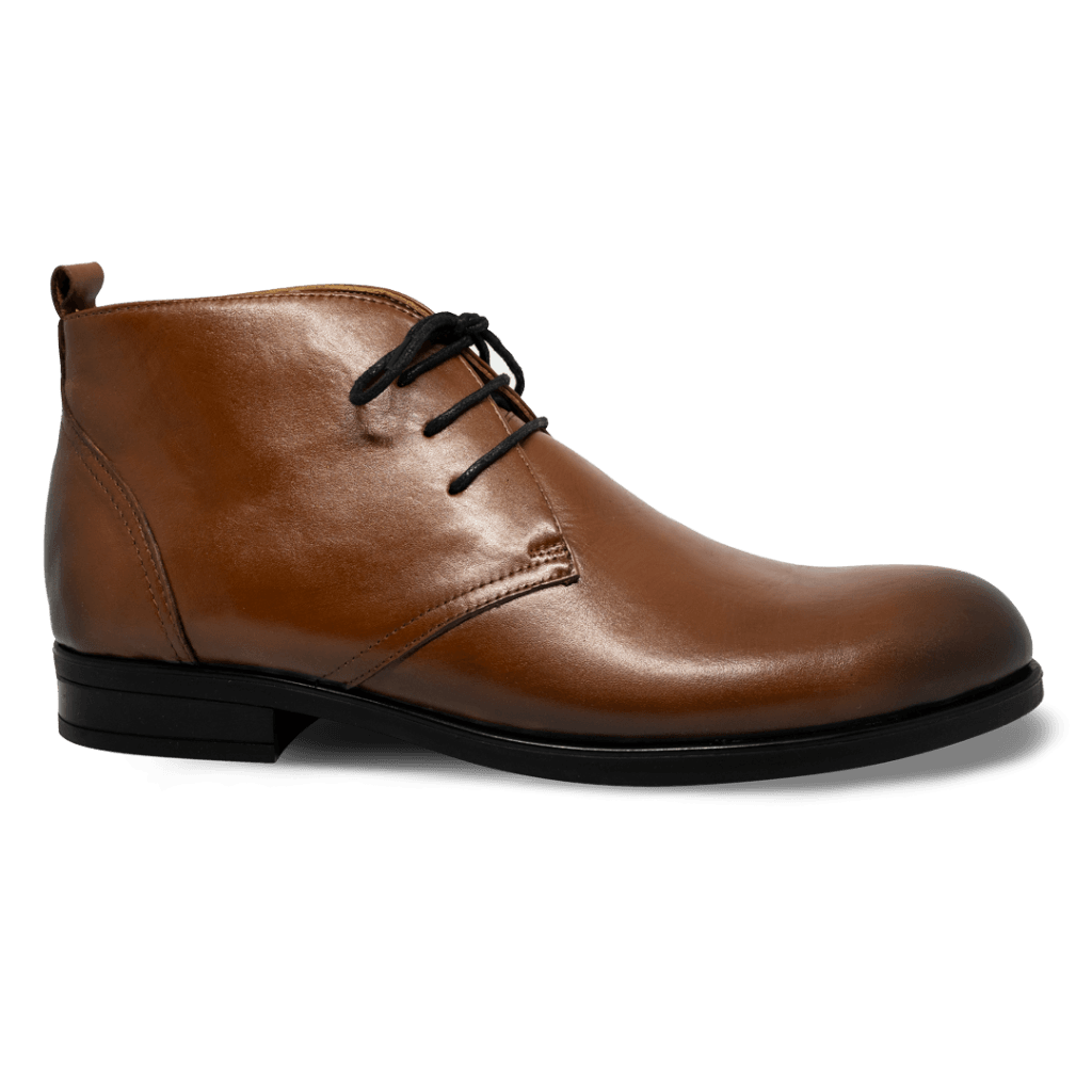 Birkenhead: Demi Bottes Homme - Caoutchouc Marron - Bleather Maroc