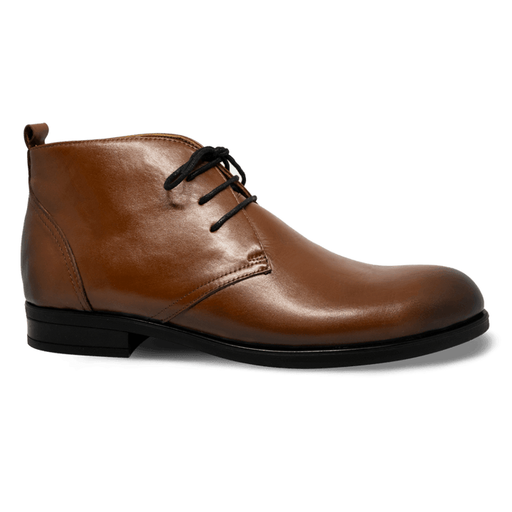 Birkenhead: Demi Bottes Homme - Caoutchouc Marron - Bleather Maroc