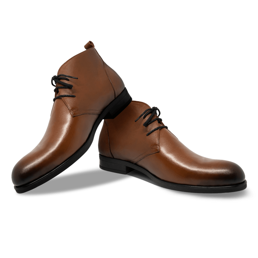 Birkenhead: Demi Bottes Homme - Caoutchouc Marron - Bleather Maroc