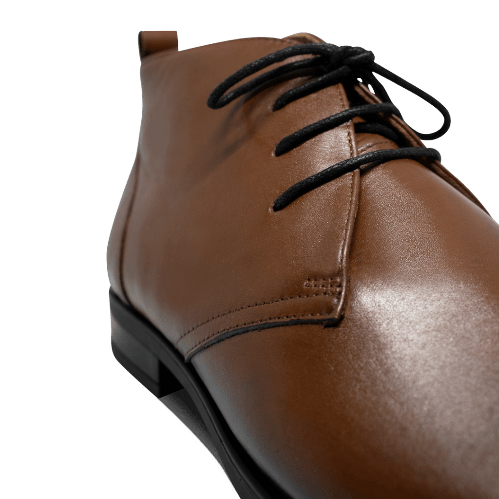 Birkenhead: Demi Bottes Homme - Caoutchouc Marron - Bleather Maroc