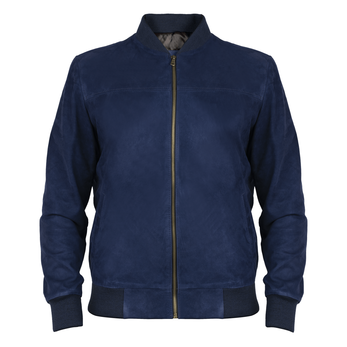 Bomber Homme en Daim Bleu