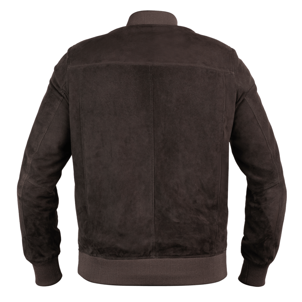 Bomber: Jacket Homme - Daim Marron - Bleather Maroc