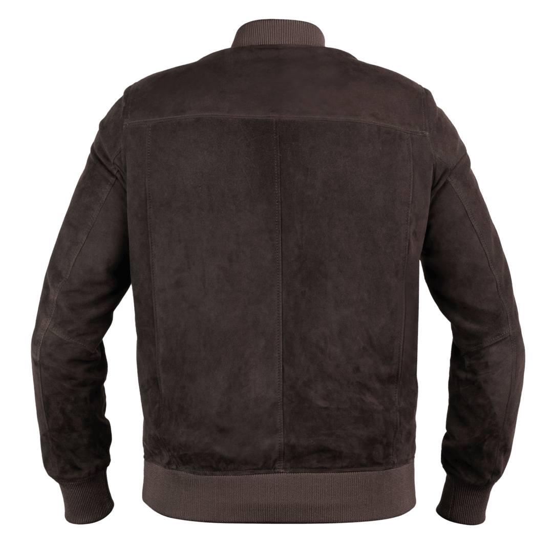 Bomber: Jacket Homme - Daim Marron - Bleather Maroc