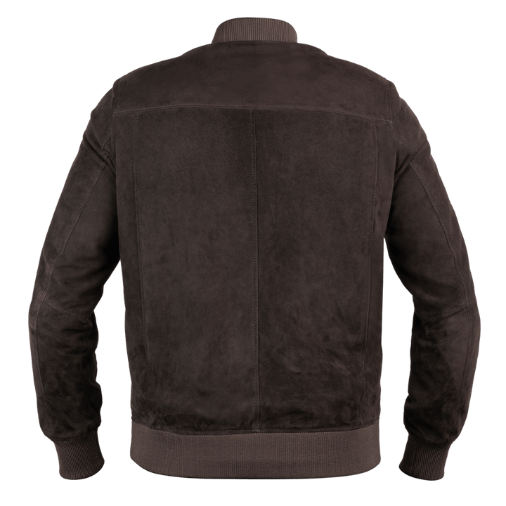 Bomber: Jacket Homme - Daim Marron - Bleather Maroc