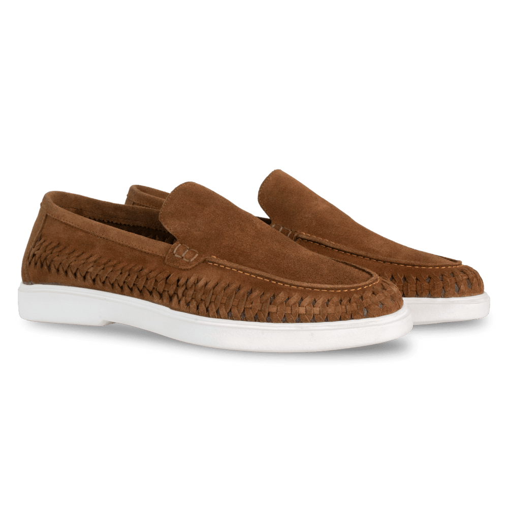 Boris : Mocassin Homme - Daim Camel - Bleather Maroc