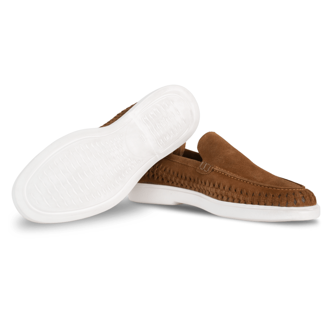 Boris : Mocassin Homme - Daim Camel - Bleather Maroc