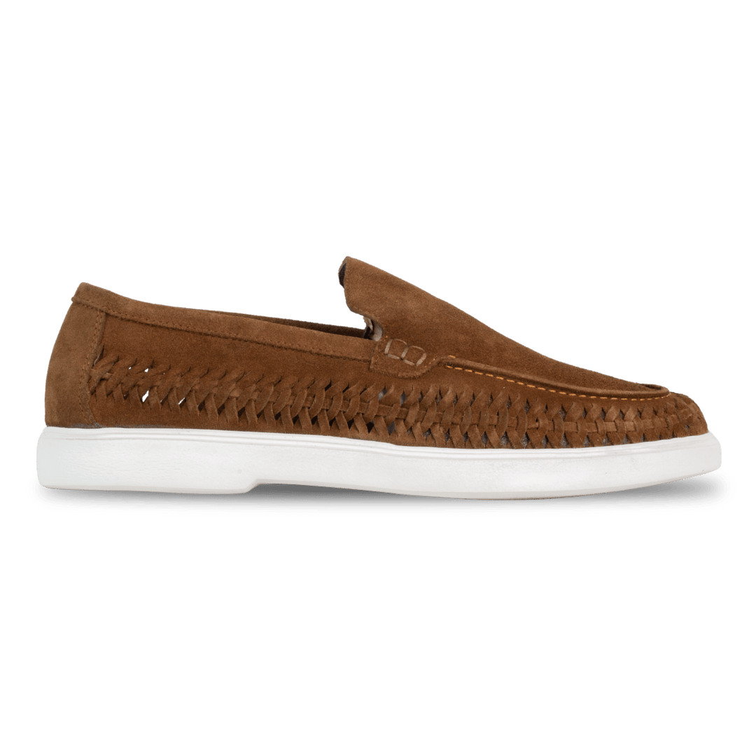 Boris : Mocassin Homme - Daim Camel - Bleather Maroc