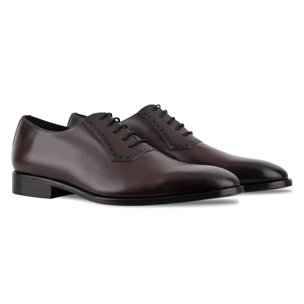 Branson: Richelieu Homme - Cuir Bordeaux - Bleather Maroc