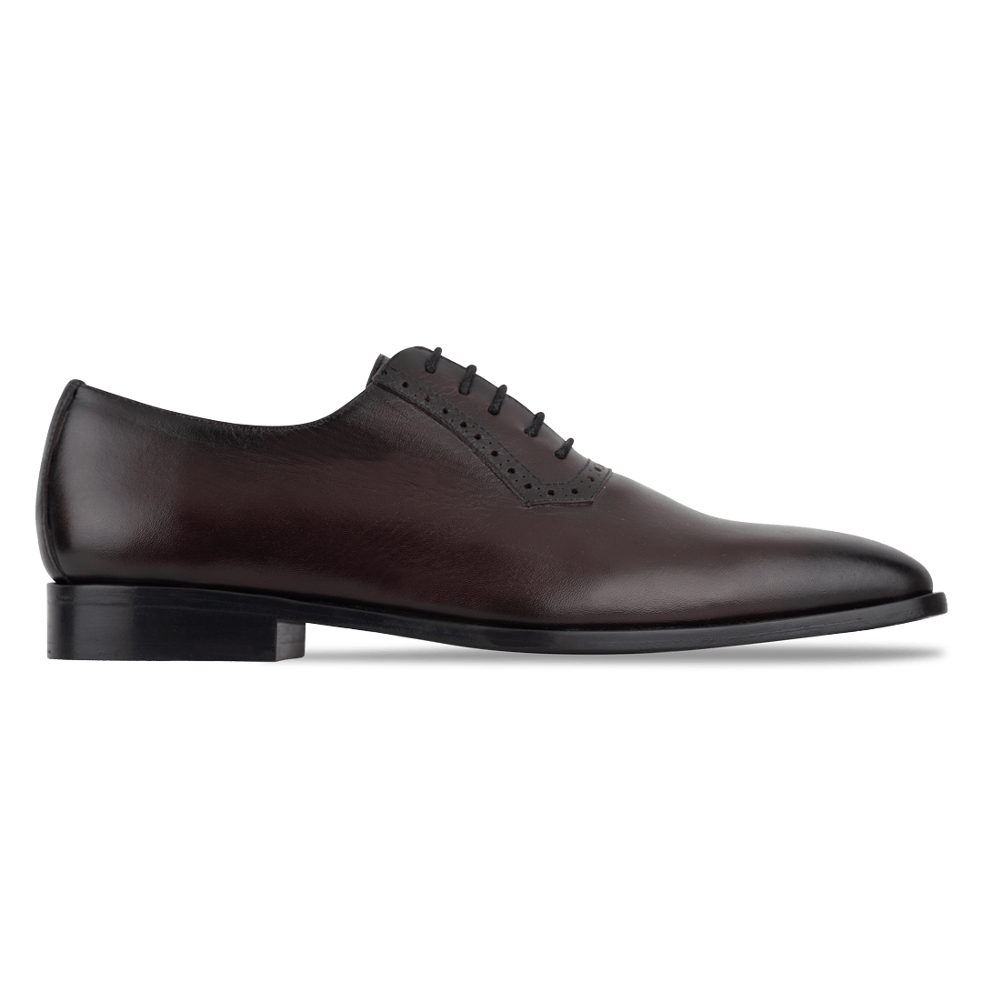 Branson: Richelieu Homme - Cuir Bordeaux - Bleather Maroc