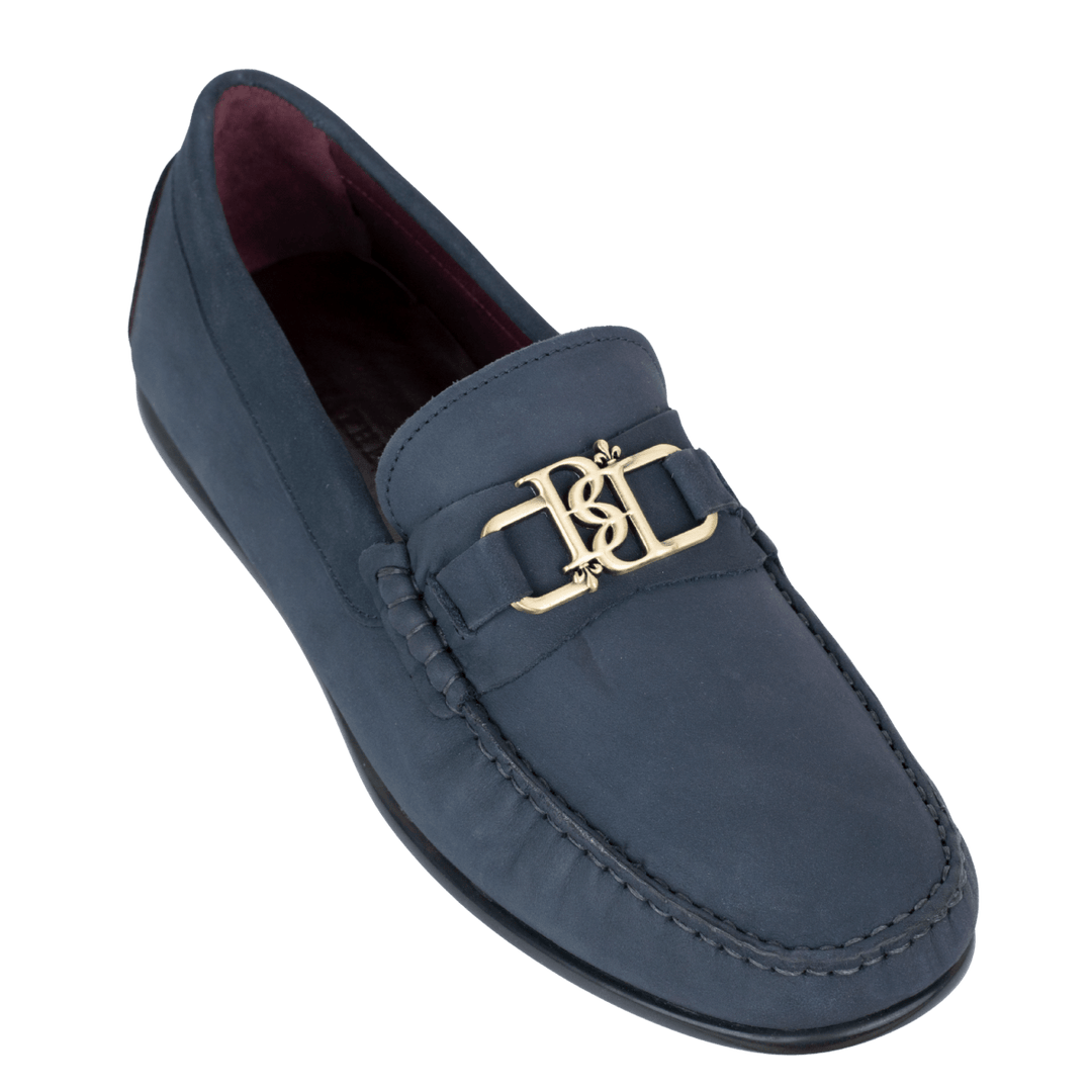 Brighton : Mocassin Homme - Nubuck Bleu Nuit - Bleather Maroc