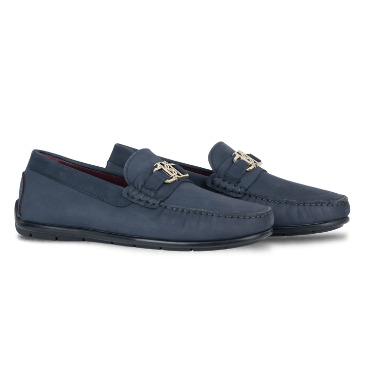 Brighton : Mocassin Homme - Nubuck Bleu Nuit - Bleather Maroc
