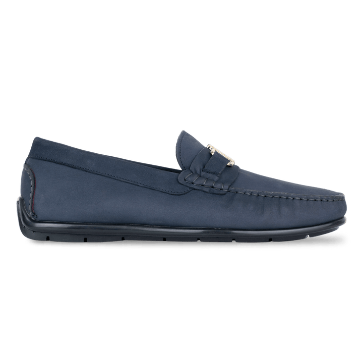 Brighton : Mocassin Homme - Nubuck Bleu Nuit - Bleather Maroc