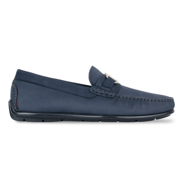 Brighton : Mocassin Homme - Nubuck Bleu Nuit