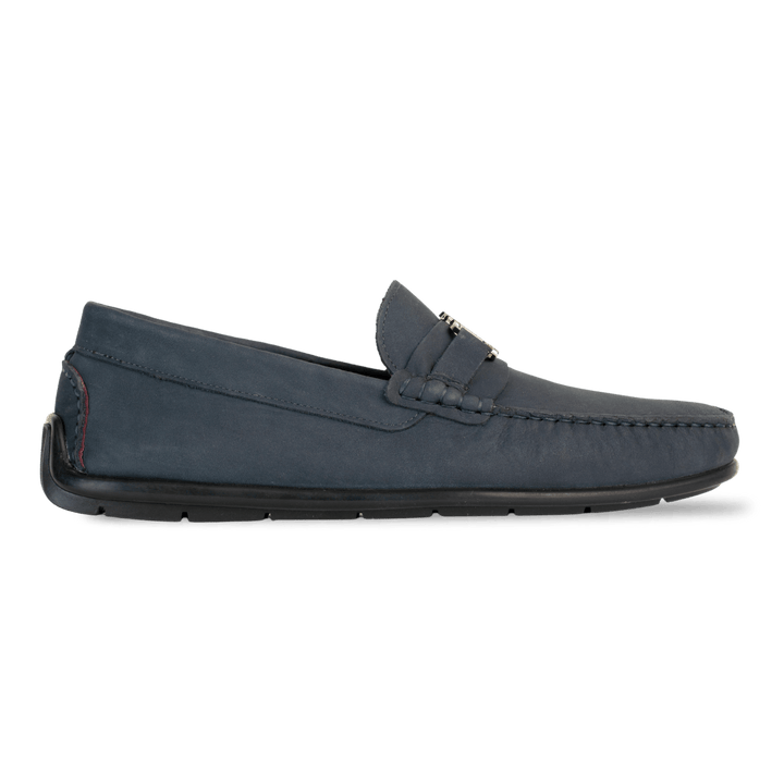 Brighton : Mocassin Homme - Nubuck Bleu Nuit - Bleather Maroc