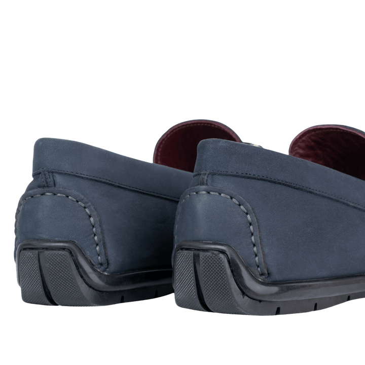 Brighton : Mocassin Homme - Nubuck Bleu Nuit - Bleather Maroc
