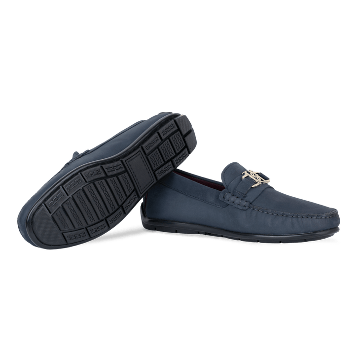 Brighton : Mocassin Homme - Nubuck Bleu Nuit - Bleather Maroc