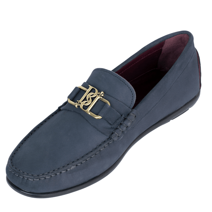 Brighton : Mocassin Homme - Nubuck Bleu Nuit - Bleather Maroc