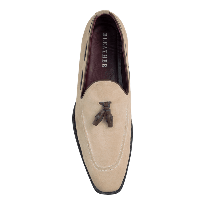 Bristol : Mocassin Homme - Daim beige - Bleather Maroc