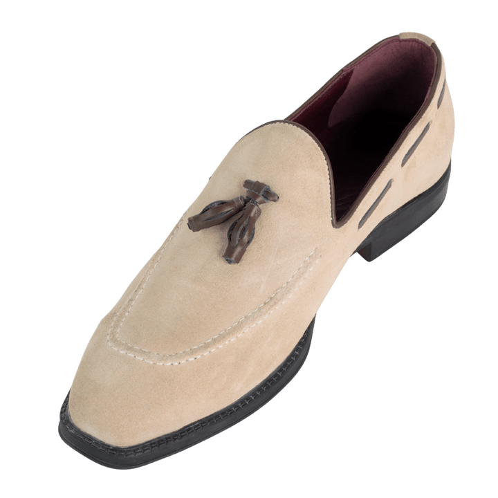 Bristol : Mocassin Homme - Daim beige - Bleather Maroc