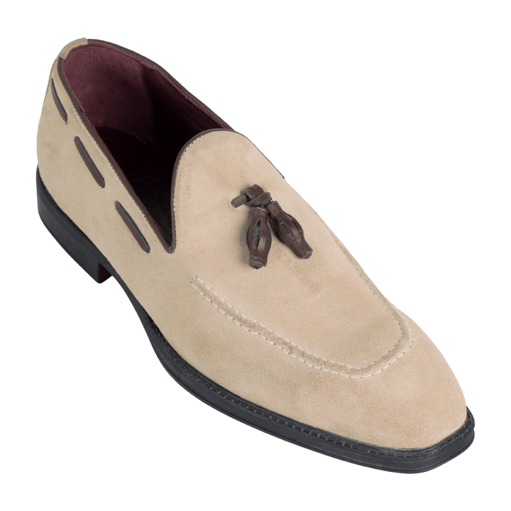 Bristol : Mocassin Homme - Daim beige - Bleather Maroc