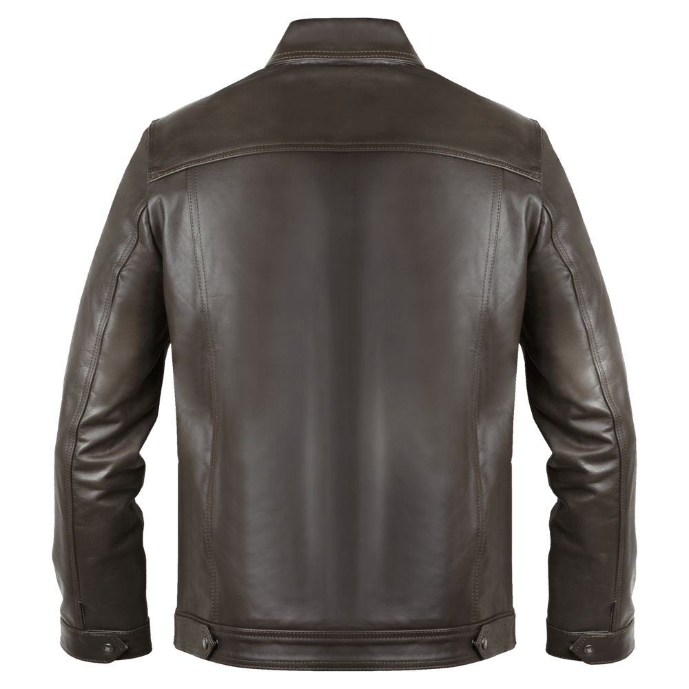 Brixton: Jacket Homme - Cuir Marron - Bleather Maroc