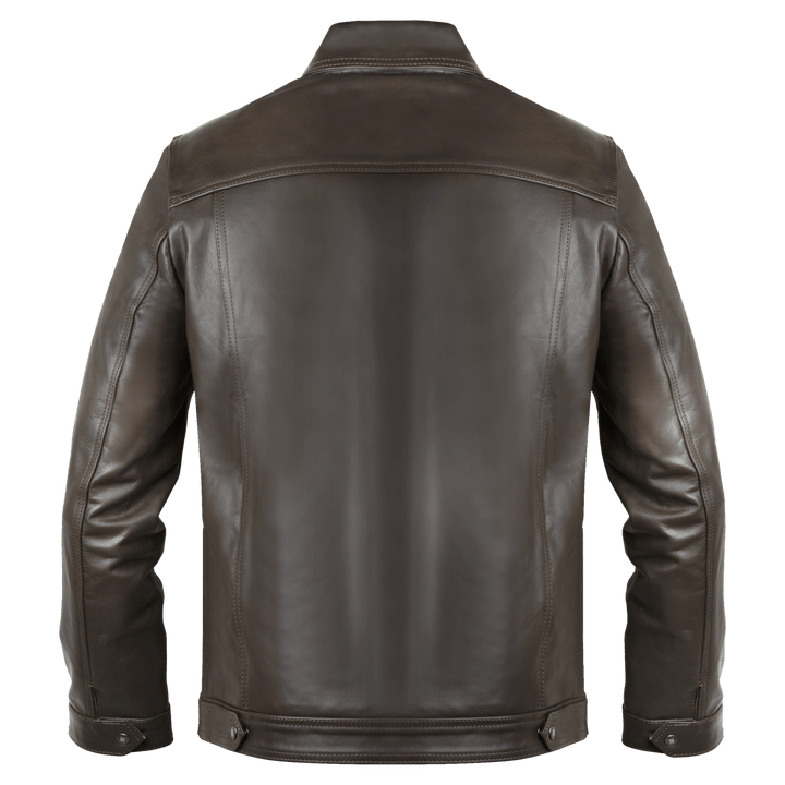 Brixton: Jacket Homme - Cuir Marron - Bleather Maroc