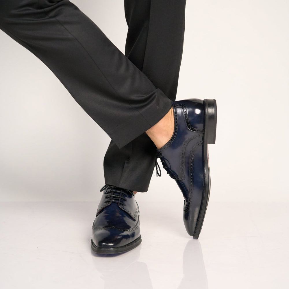 Brooks: Derby Homme - Cuir Bleu - Bleather Maroc