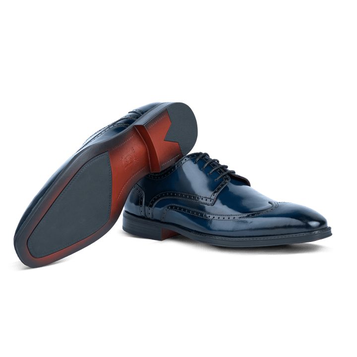 Brooks: Derby Homme - Cuir Bleu - Bleather Maroc