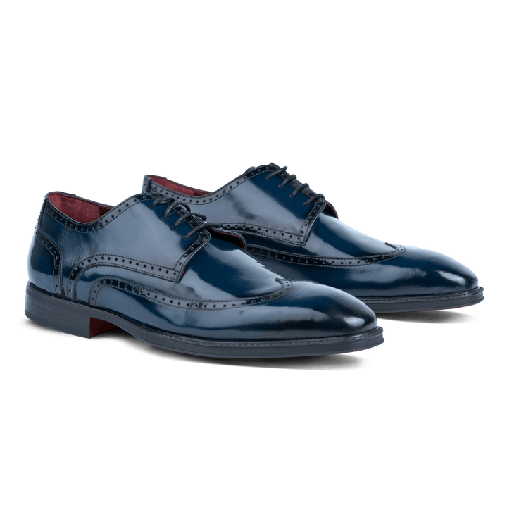 Brooks: Derby Homme - Cuir Bleu - Bleather Maroc