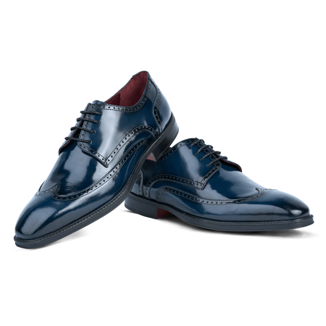 Brooks: Derby Homme - Cuir Bleu - Bleather Maroc