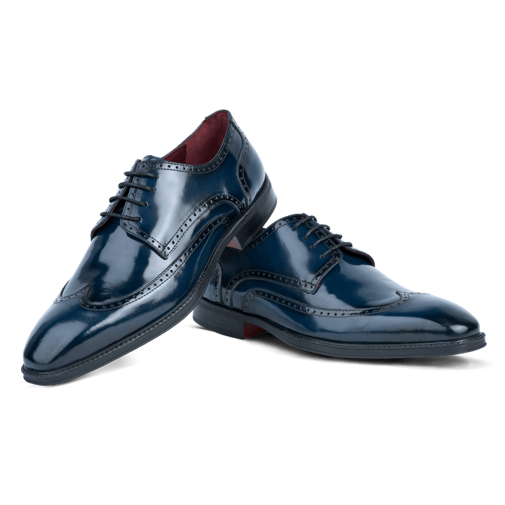 Brooks: Derby Homme - Cuir Bleu - Bleather Maroc