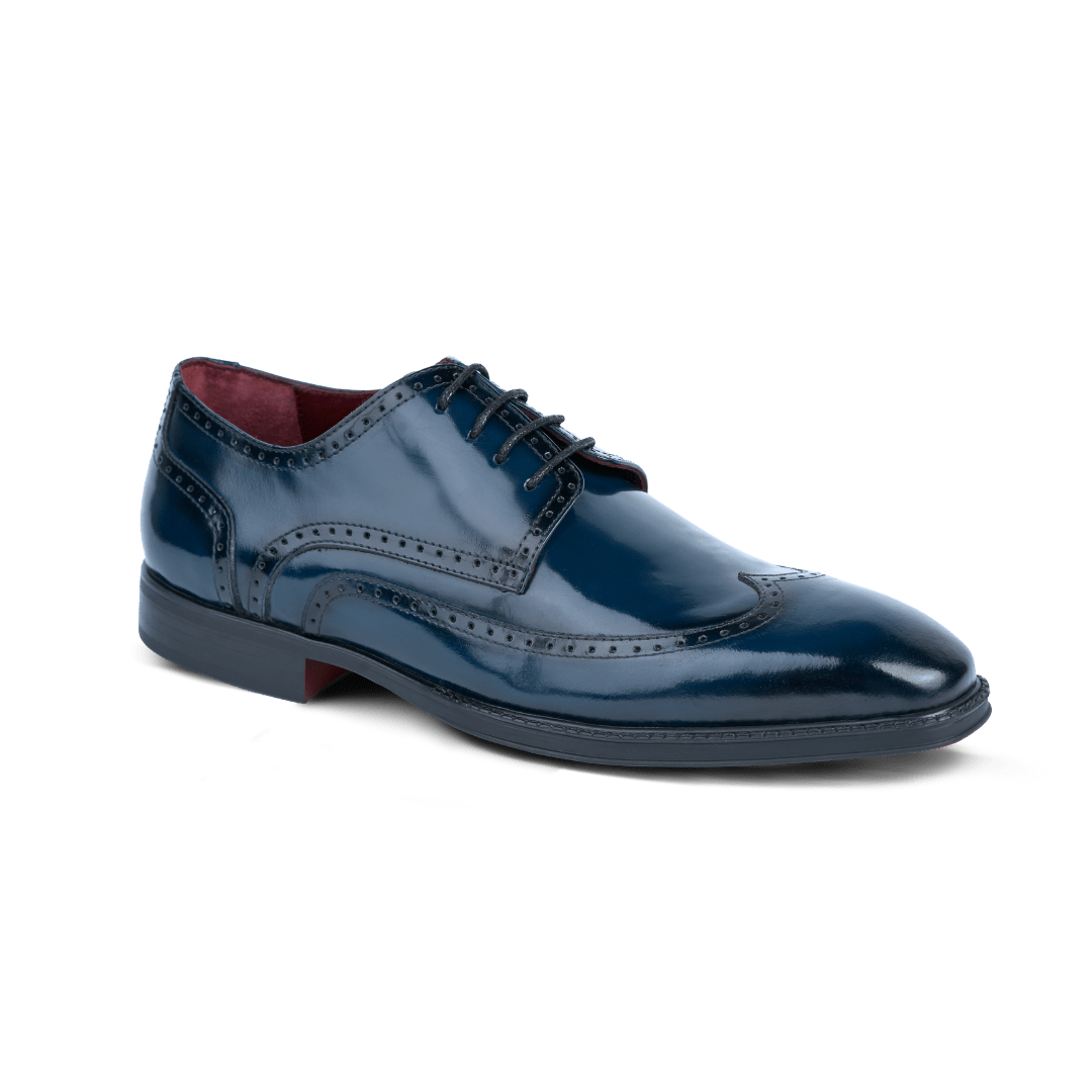 Brooks: Derby Homme - Cuir Bleu - Bleather Maroc