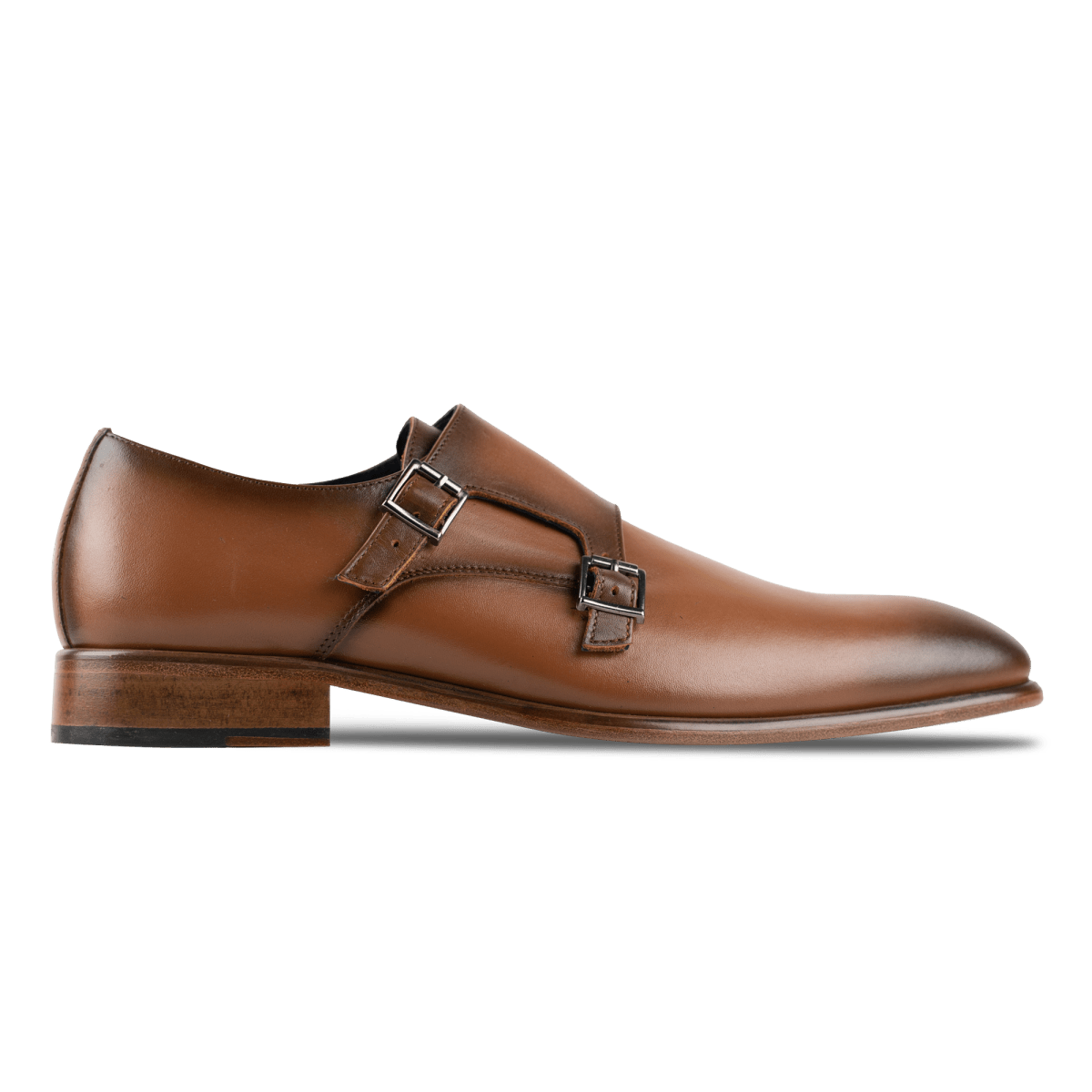 budd: chaussures à boucles - cuir cognac