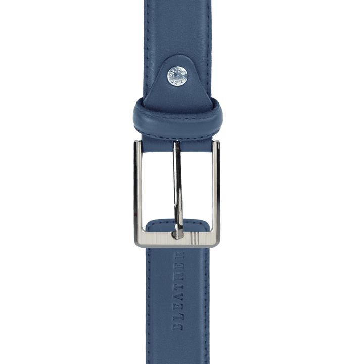 C72: Ceinture Homme - Cuir Bleu - Bleather Maroc