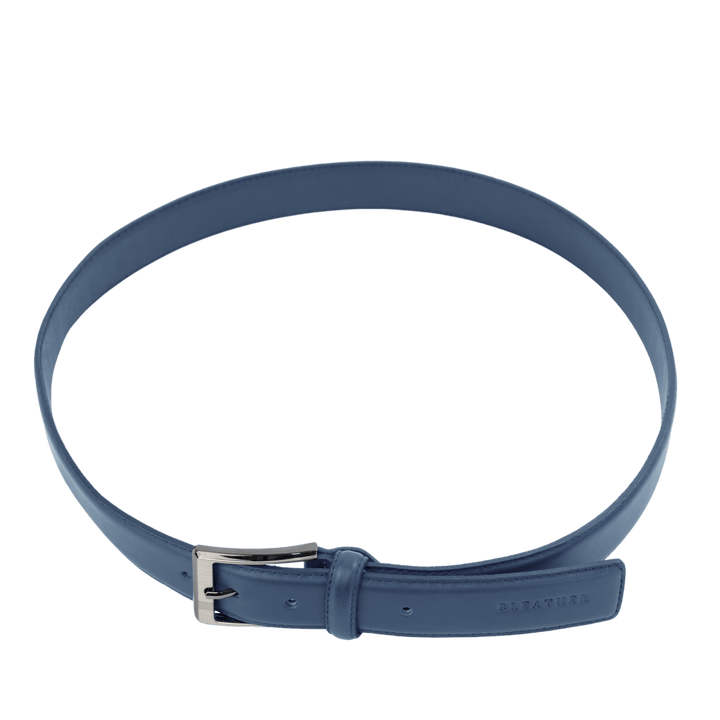 C72: Ceinture Homme - Cuir Bleu - Bleather Maroc