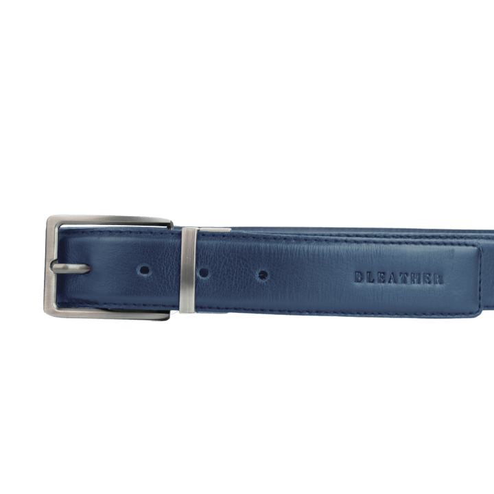 C74: Ceinture Homme - Cuir Bleu - Bleather Maroc