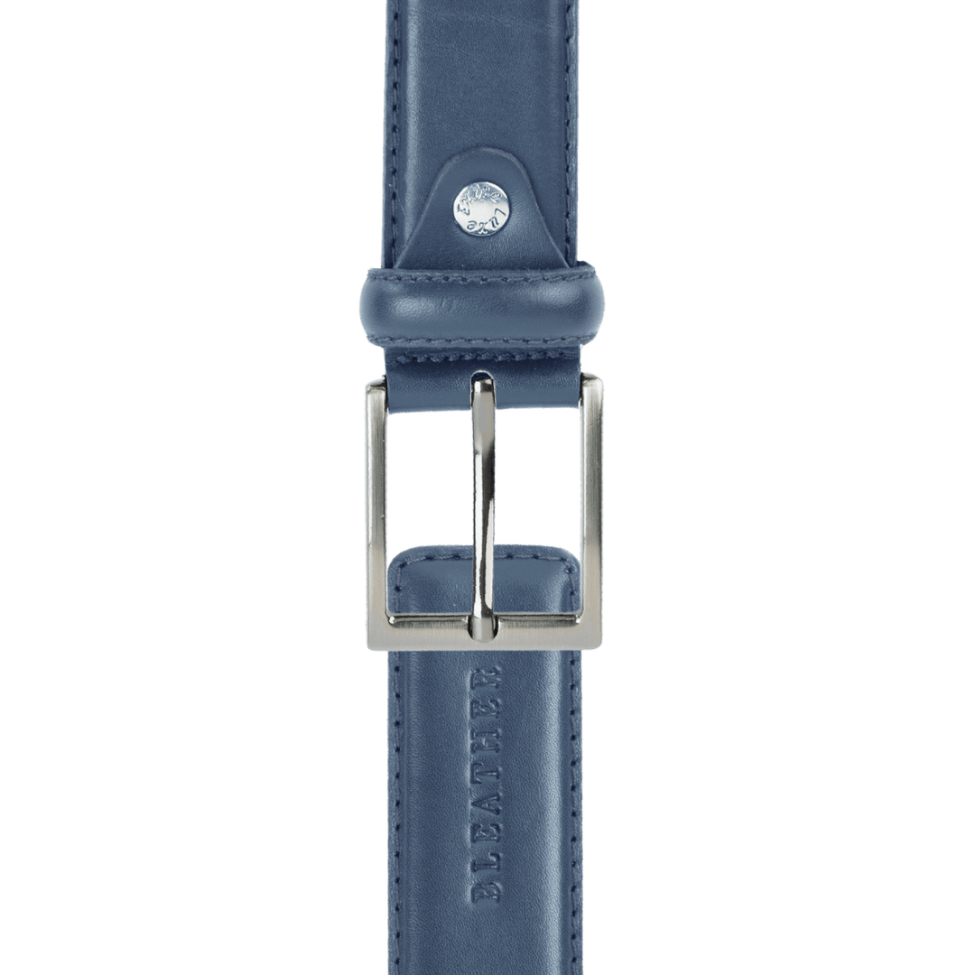C74: Ceinture Homme - Cuir Bleu - Bleather Maroc
