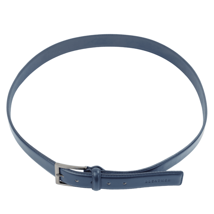 C74: Ceinture Homme - Cuir Bleu - Bleather Maroc