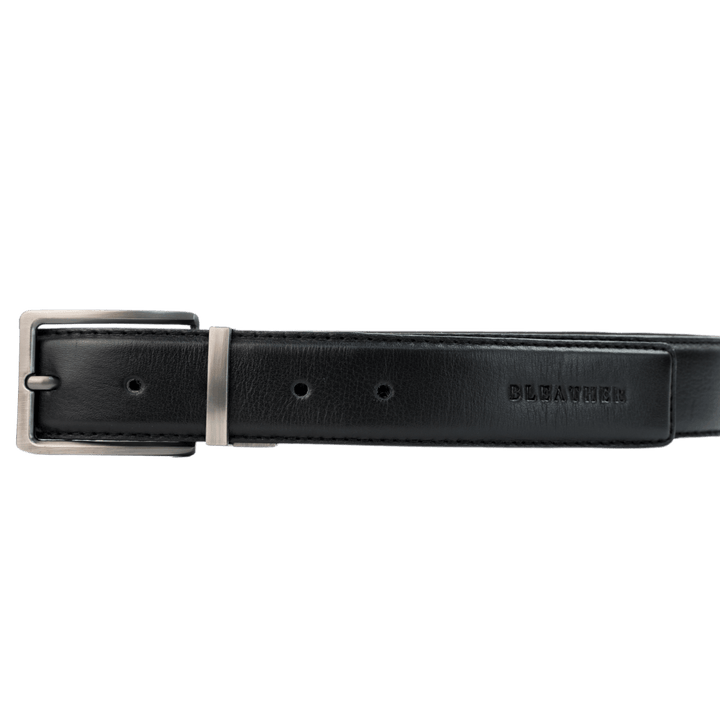 C80: Ceinture Homme - Cuir Noir/Marron - Bleather Maroc