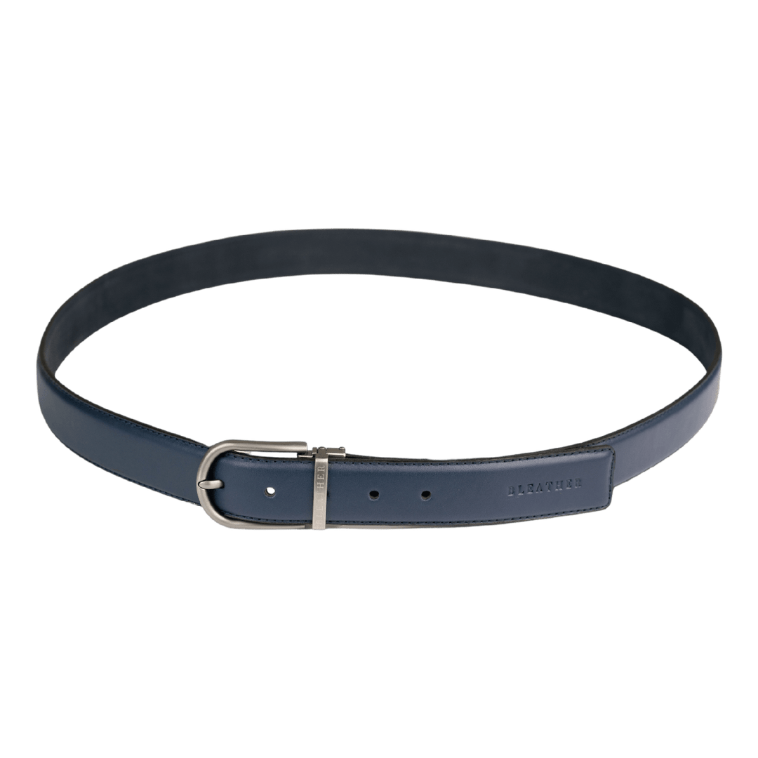 C81SL: Ceinture Homme - Cuir Bleu - Bleather Maroc