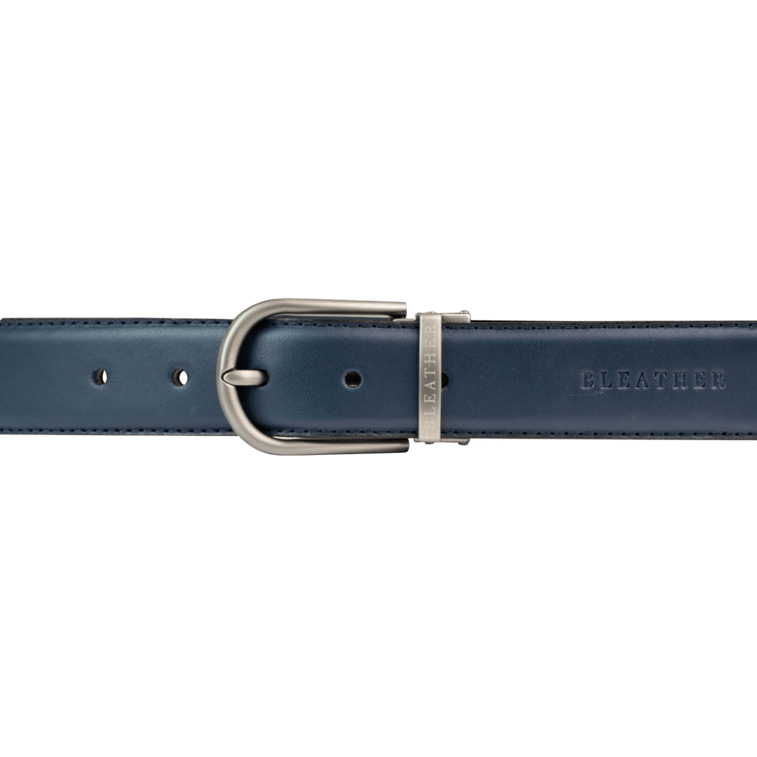 C81SL: Ceinture Homme - Cuir Bleu - Bleather Maroc